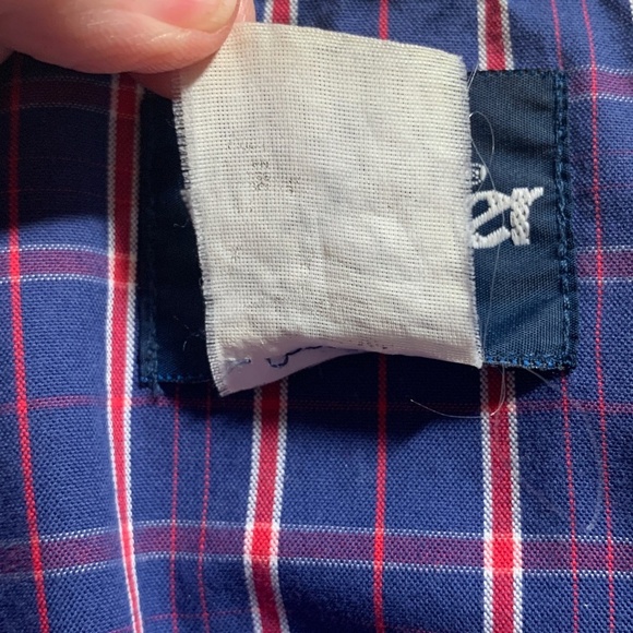 Wrangler Pearl Snap Shirt Med-Large National Patriot Logo Blue Plaid Rodeo Star - Picture 11 of 12